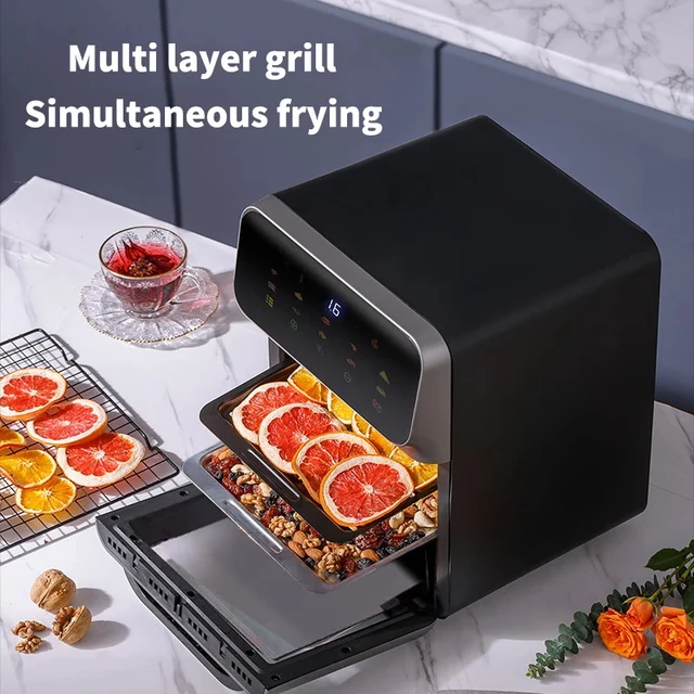 10L Large Capacity Electric Air Fryers Oil-free Automatic Household Kitchen 360°Baking Convection Oven Deep Fryer without Oil 2