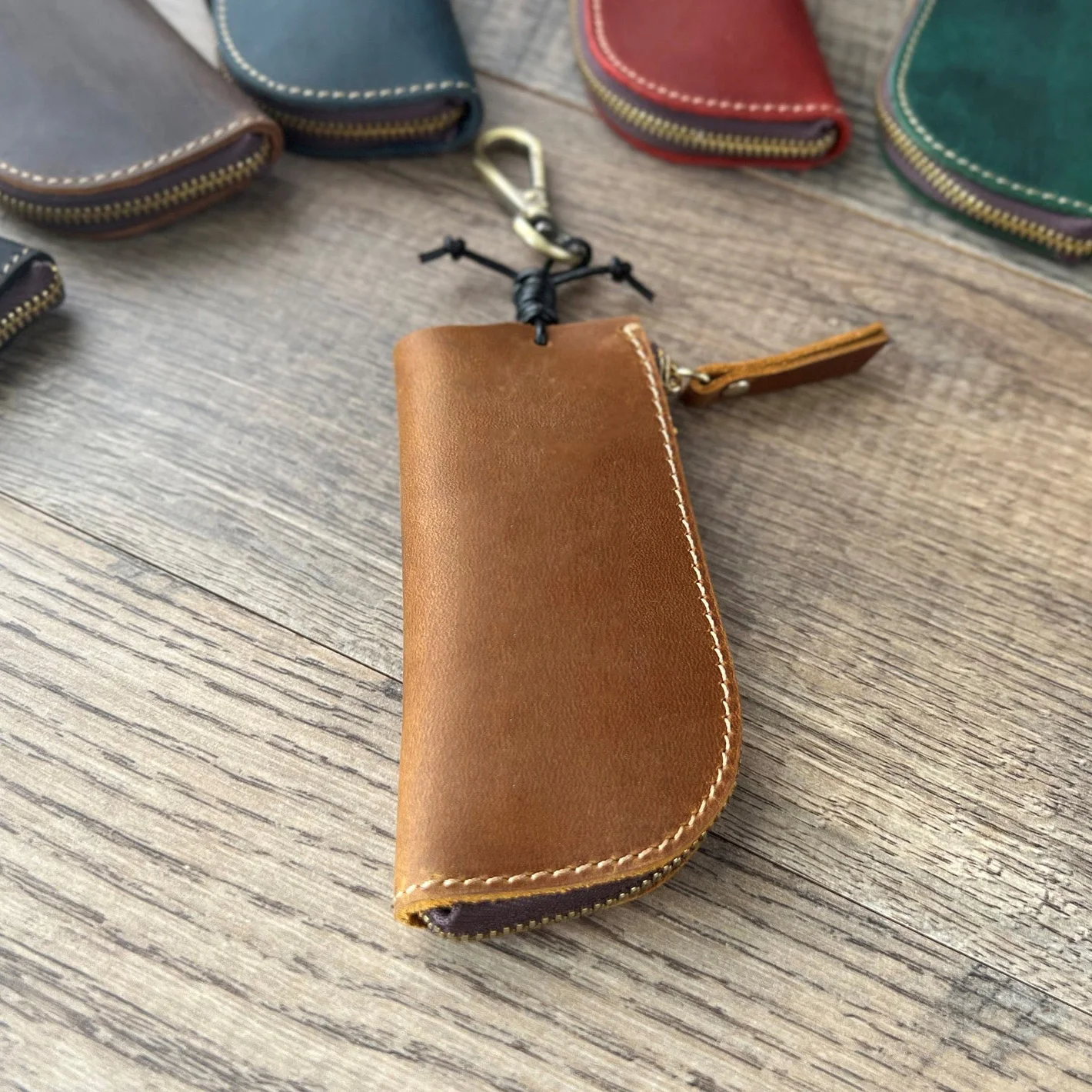 VintageGenuineLeatherKeyChainWalletDesignerKeyringKeychain