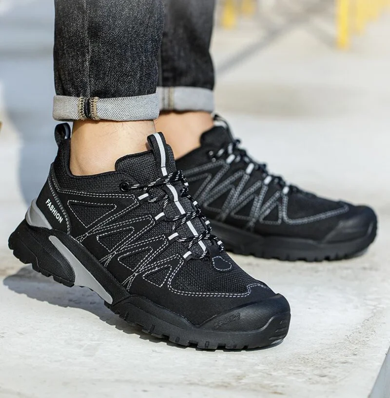 High-end Men's Steel Toe Safety Shoes Puncture-proof Work Boots_voghion.com