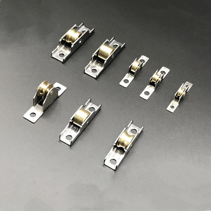 Sliding Door Roller 10 Pcs Stainless Steel Window Pulley Glass Display Cabinet Mute Wheel Track Pulley Furniture