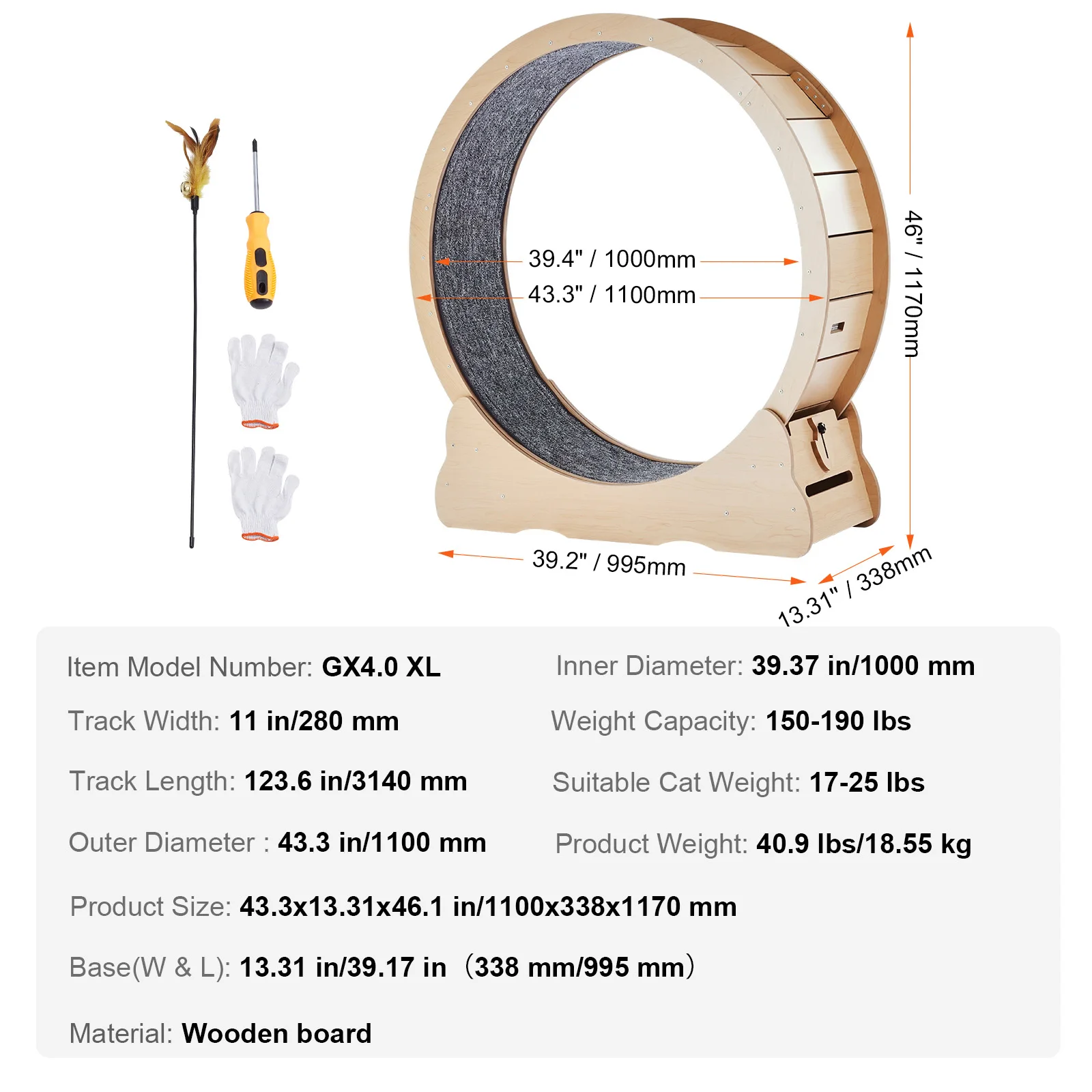 Legno da 43,3 Pollici