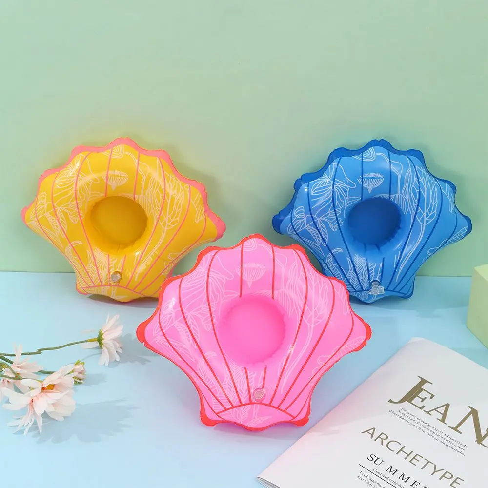 1PC Inflatable Float Cup Pad Swimming Pool Drink Cup Stand Holder Cute Drink Pool Mat For Kids Toy Summer Pool Party Decorations 3