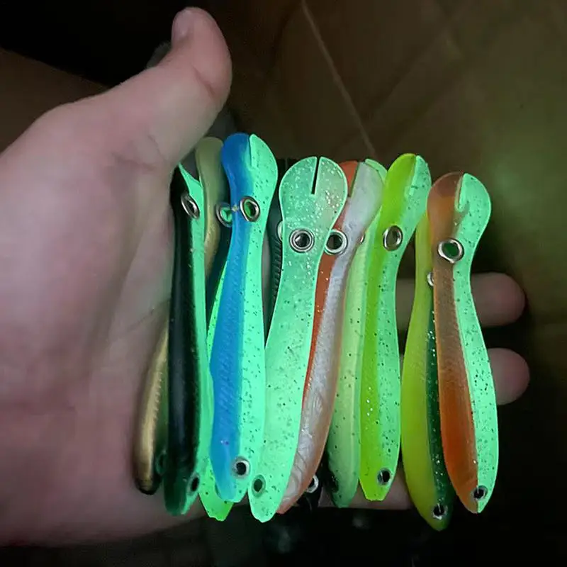 5/10/15PCS Luminous Soft Bionic Fishing Lure Slow Sinking Bionic