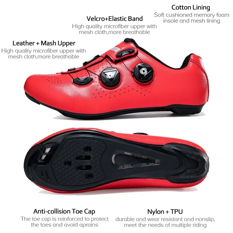 Men Self-Locking Speed Bicycle MTB Sneakers Racing Bike Shoes Cleats Spd Cycling Shoes Women Mountain Road Cycling Footwear cycling shoes