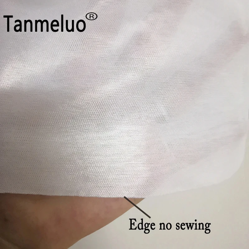 Rectangle White Table Skirts Ice Silk Ruffled Table Skirt Wedding Birthday Party Baby Shower Banquets Pleated Skirting