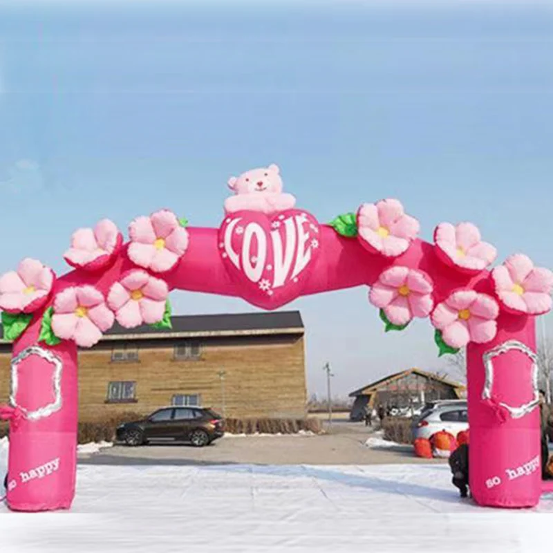 

Flower inflatable arch professional custom outdoor mobile large safe portable