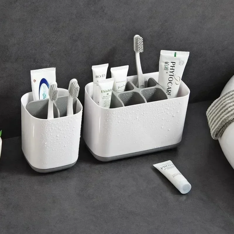 Electric Toothbrush Makeup Brush Holder Toothpaste Storage Case Large Capacity Detachable Portable with Drain Hole Storage Rack toothbrush holder toothpaste dispenser bathroom storage rack toothbrush case toothbrush storage box