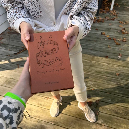 Personalized Lyric A5 Journal The Songs Inside My Head Music Notebook, Music Note Song Writer Musicians Gift Engraved Custom 2 Sca8452b3b35545beaaed51eb4cb05916s