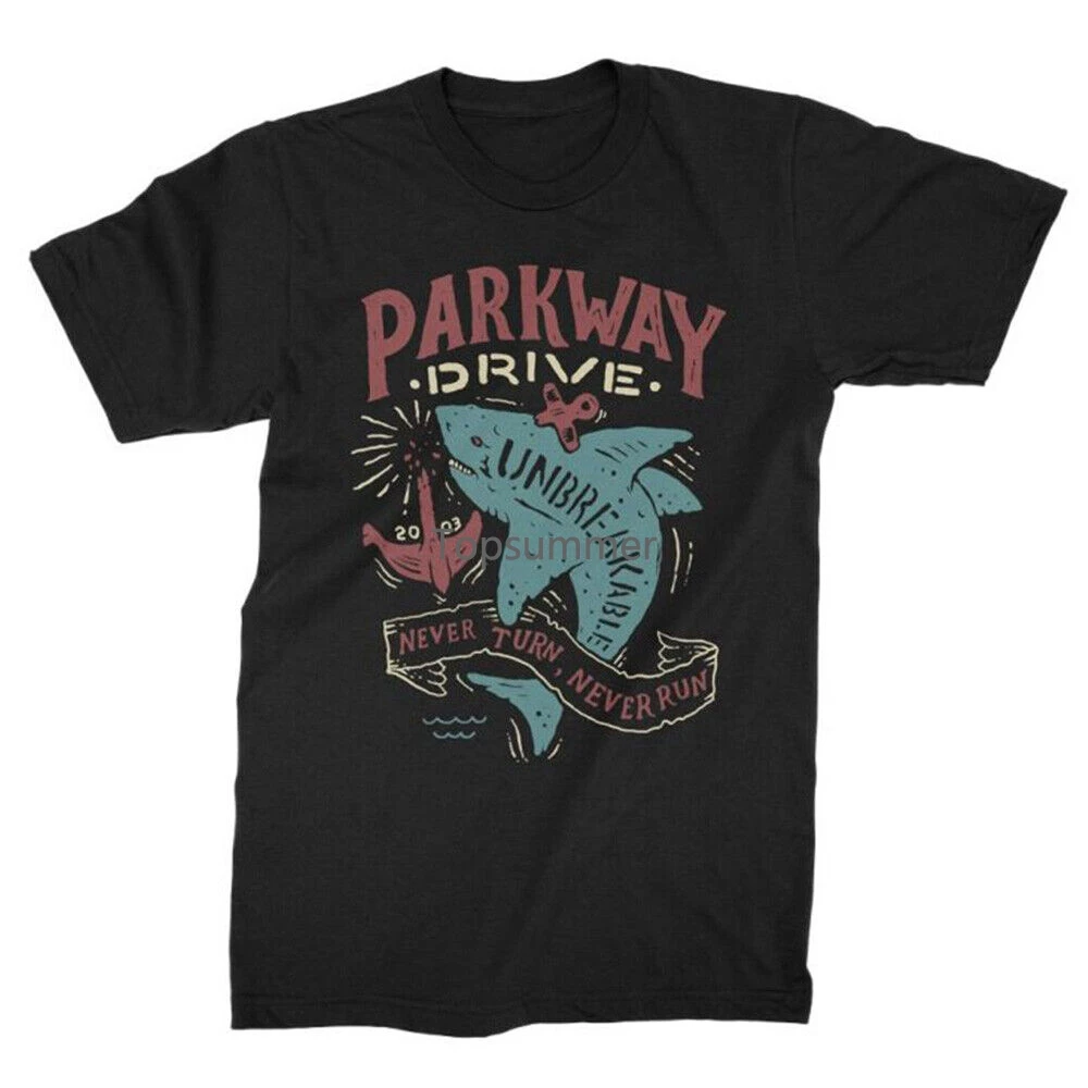 

Authentic Parkway Drive Band Never Run Slim-Fit T-Shirt Black S M L Xl 2Xl New