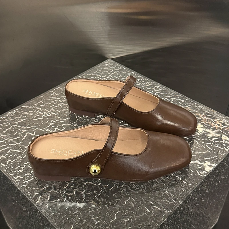 نعال فرنسية راقية جديدة لعام 2025 بنصف أصابع، مع ن...