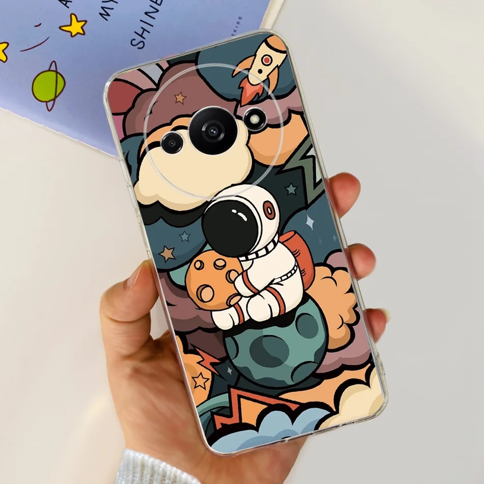 Elegant Printing Soft Silicone Clear TPU Slim Phone Case