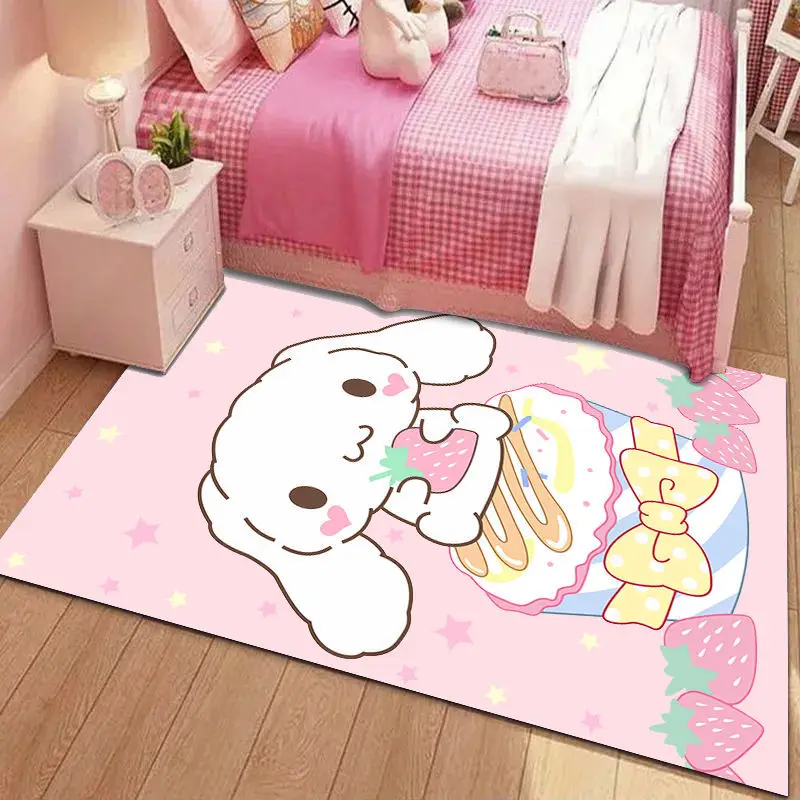 

60x160 см Sanrio Kuromi Melody Hello Kitty плюшевый ковер из аниме милый мультфильм спальня прикроватное одеяло Розовая Принцесса Девочка напольные коврики