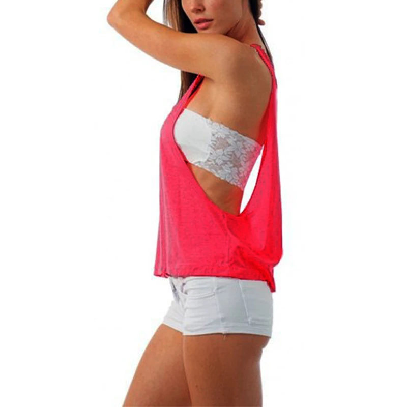 Women's Tank Tops Blouse Loose Sleeveless Shirt Gym Yoga Vest Training Running Vest Women Gym Tank Top Lady Fitness Sport Shirt sports tank