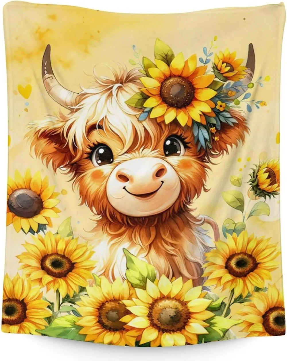 Just A Girl Who Loves Highland Cows Blanket Super Soft Warm Cozy Fuzzy Plush Blanket Gifts for Girls Boys Kids Room Decor 4