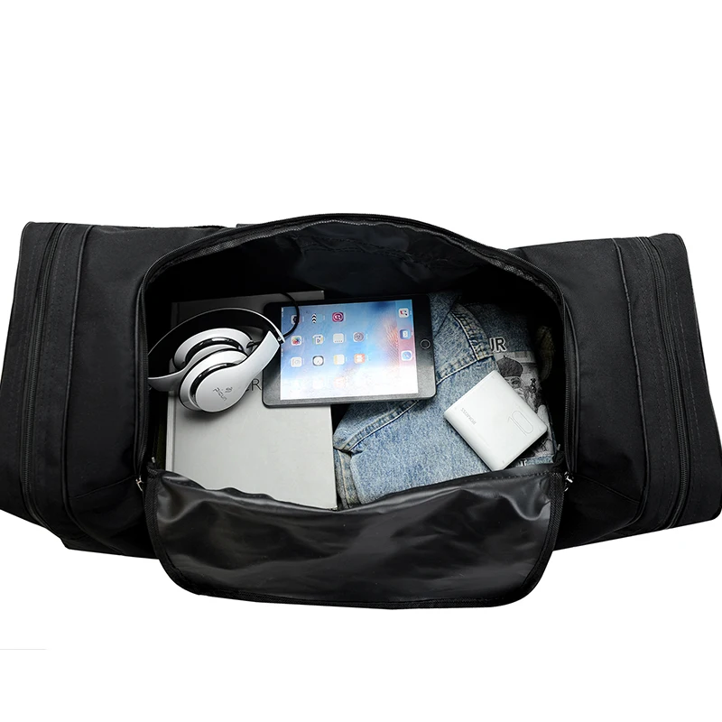 Large Capacity Portable Travel Luggage Bag Nylon Handbag Outdoor Casual Shoulder Printed Name