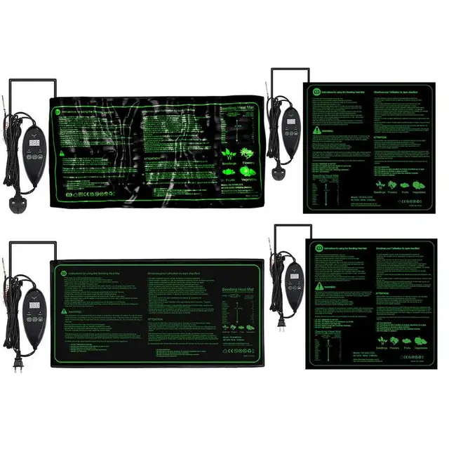 Növényi Fűtő Szőnyeg Hatsebességű Termosztát Időzített Tápláló Üvegházhatású Szőnyegek Beltéri Kerti Csírázáshoz - Image 5