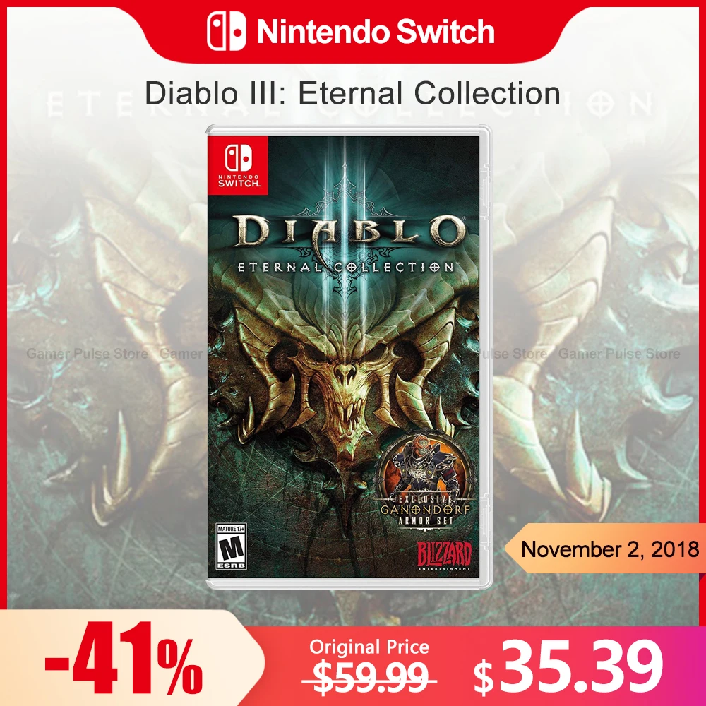 

Diablo III Eternal Collection nintendo switch игры коллекция для игр Nintendo Switch 100%, официальная Оригинальная карта физической игры для Nintendo Switch OLED Lite, Диабло III