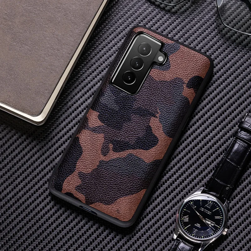 Genuine Leather Phone Case For Samsung Galaxy Note 20 10 9 8 S22 Ultra S21 S10e S9 S8 Plus