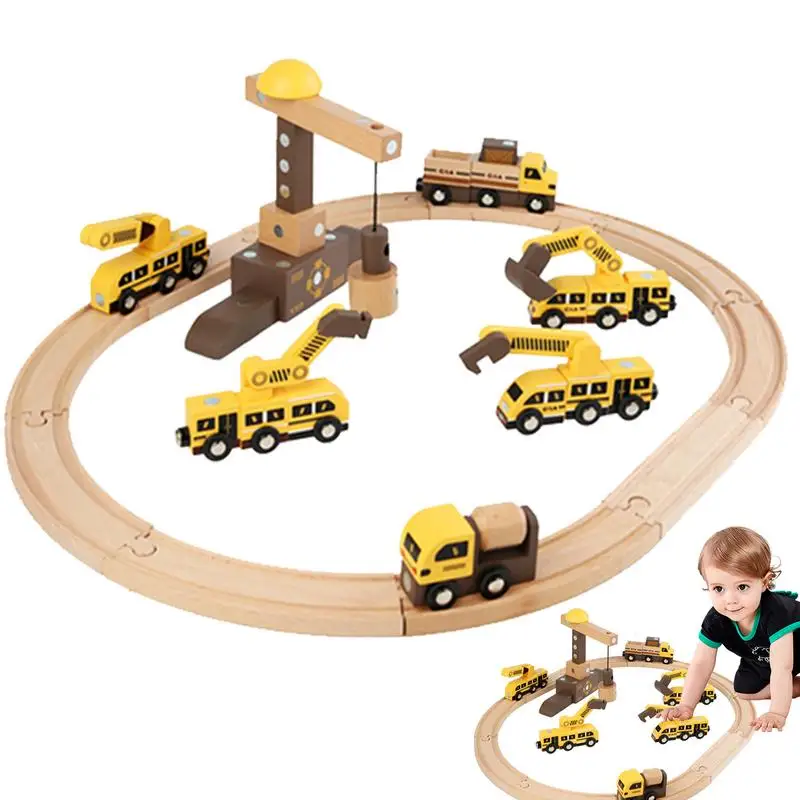 

Toddler Car Track Puzzle Enlightenment DIY Rail Track Parent-Child Toys Fine Motor Toys Educational Magnetic Race Track Toy