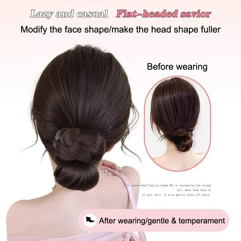 합성 낮은 땋은 머리 포니테일 헤어 익스텐션, 집게핀으로 고정하는 레이지 트위스트 브레이드 포니테일 헤어 액세서리, 여성용 데일리 사용
