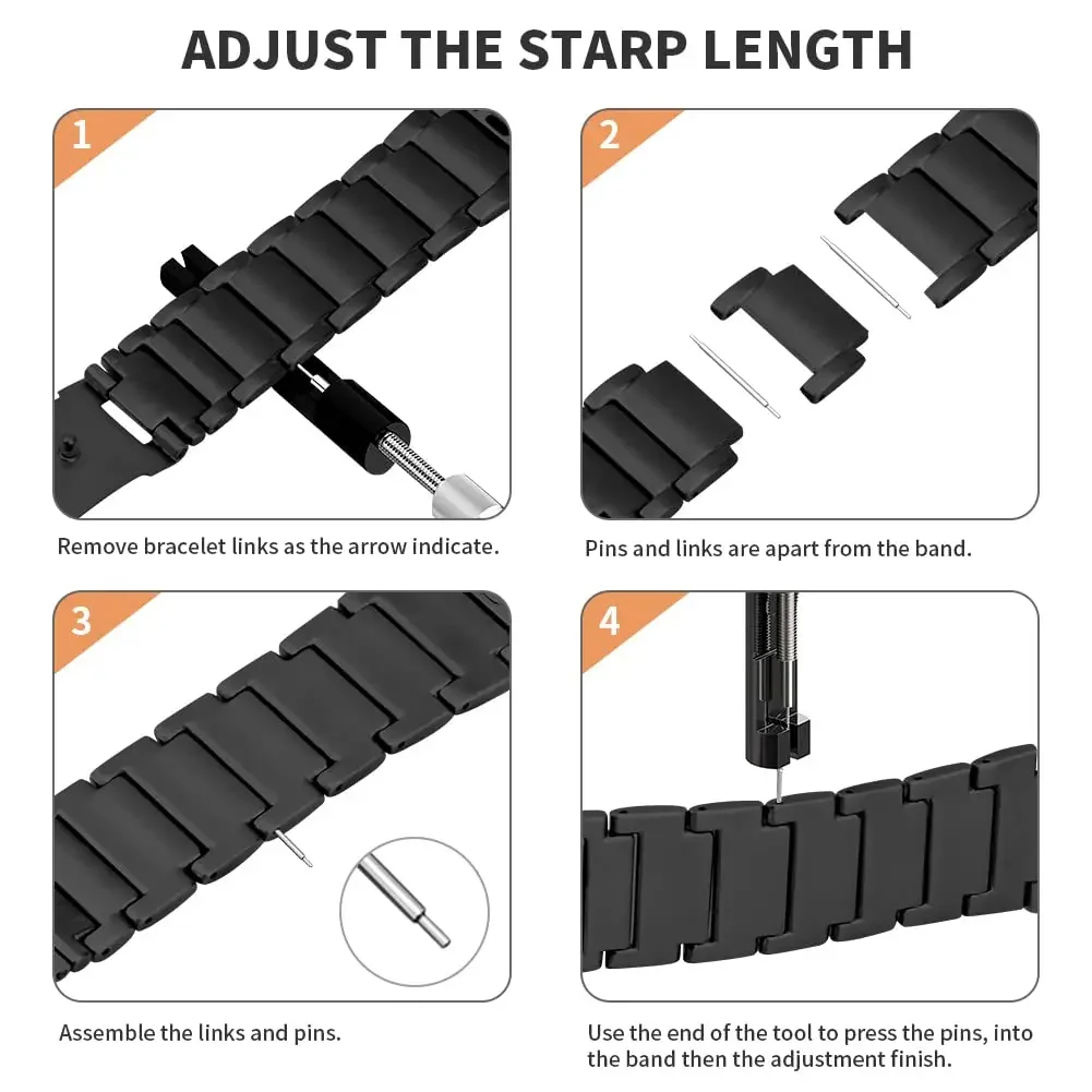 Premium Titanium Metal Bracelet Strap
