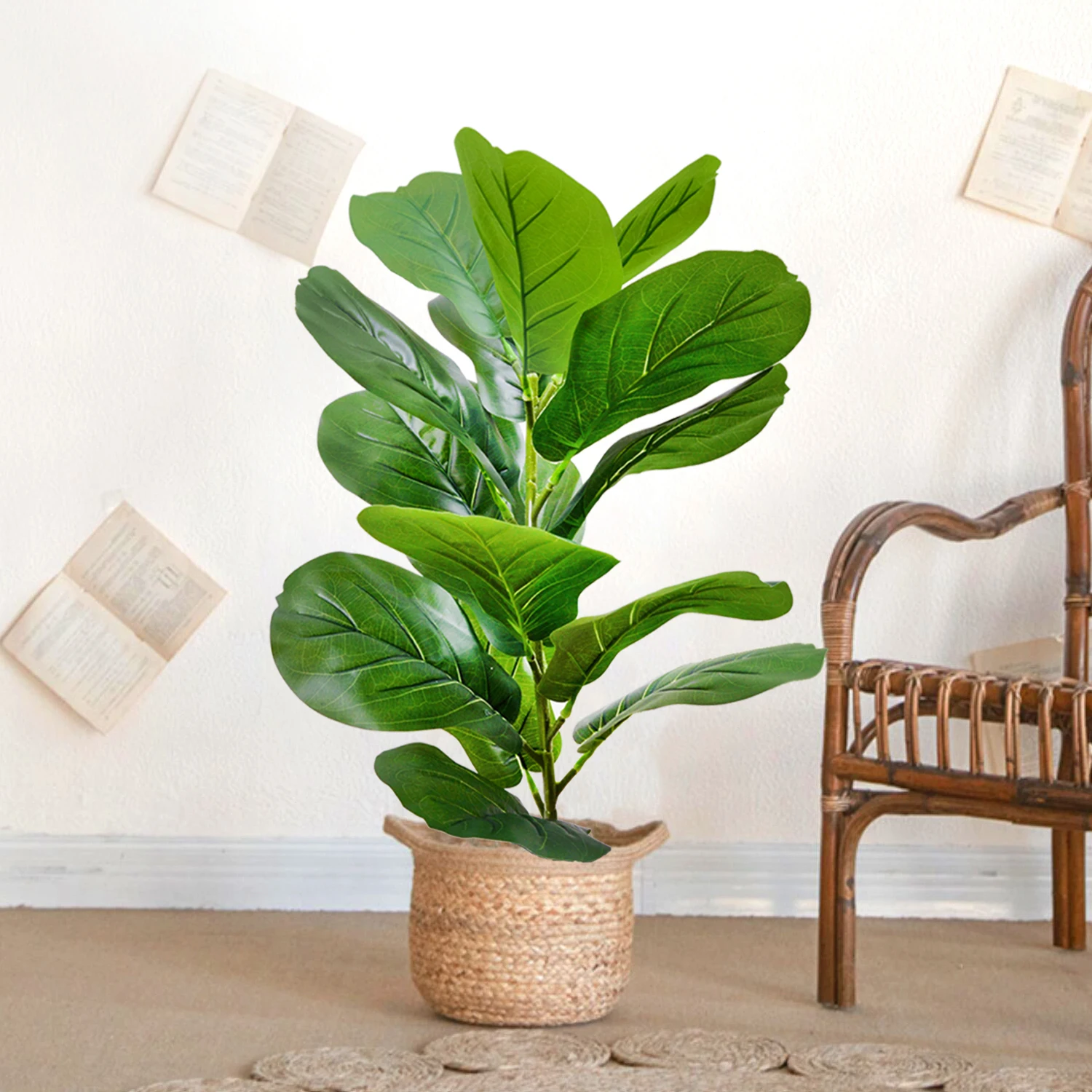 Artificial Fiddle Leaf Fig Tree (90cm)