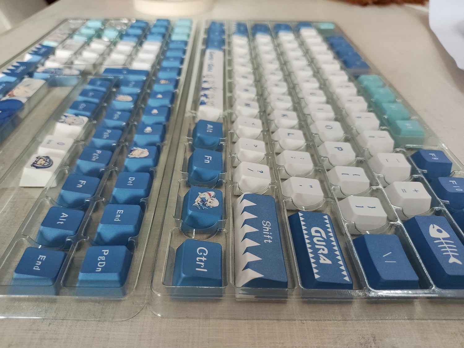 132 Keys/Set Hololive Vtuber Gawr Gura PBT Cherry Keycaps for MX