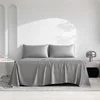 Home 100% Bamboo Flat Sheet 1Pc Luxury Soft Bed Sheet Cover Single Double King Queen Size Bed Sheets Silky (Pillowcase Need Buy) 5