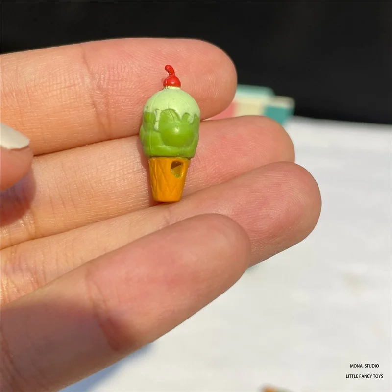 대량 시뮬레이션 말차 그린 아이스크림 아이스크림 콘 음식 및 플레이 미니어처 모델, PVC 장식 DIY 수제 액세서리