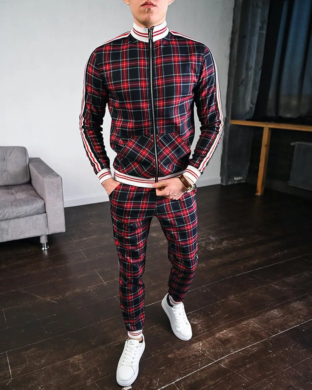 Men Suit Autumn Casual European and American Fashion Large Size Sportswear Two-piece Set sports suit tracksuit set sports set outdoor suit set