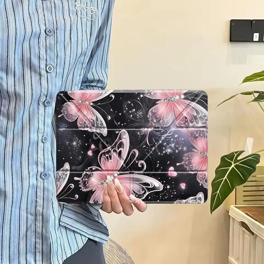 Butterfly Design Tablet Case with Holder and Cover