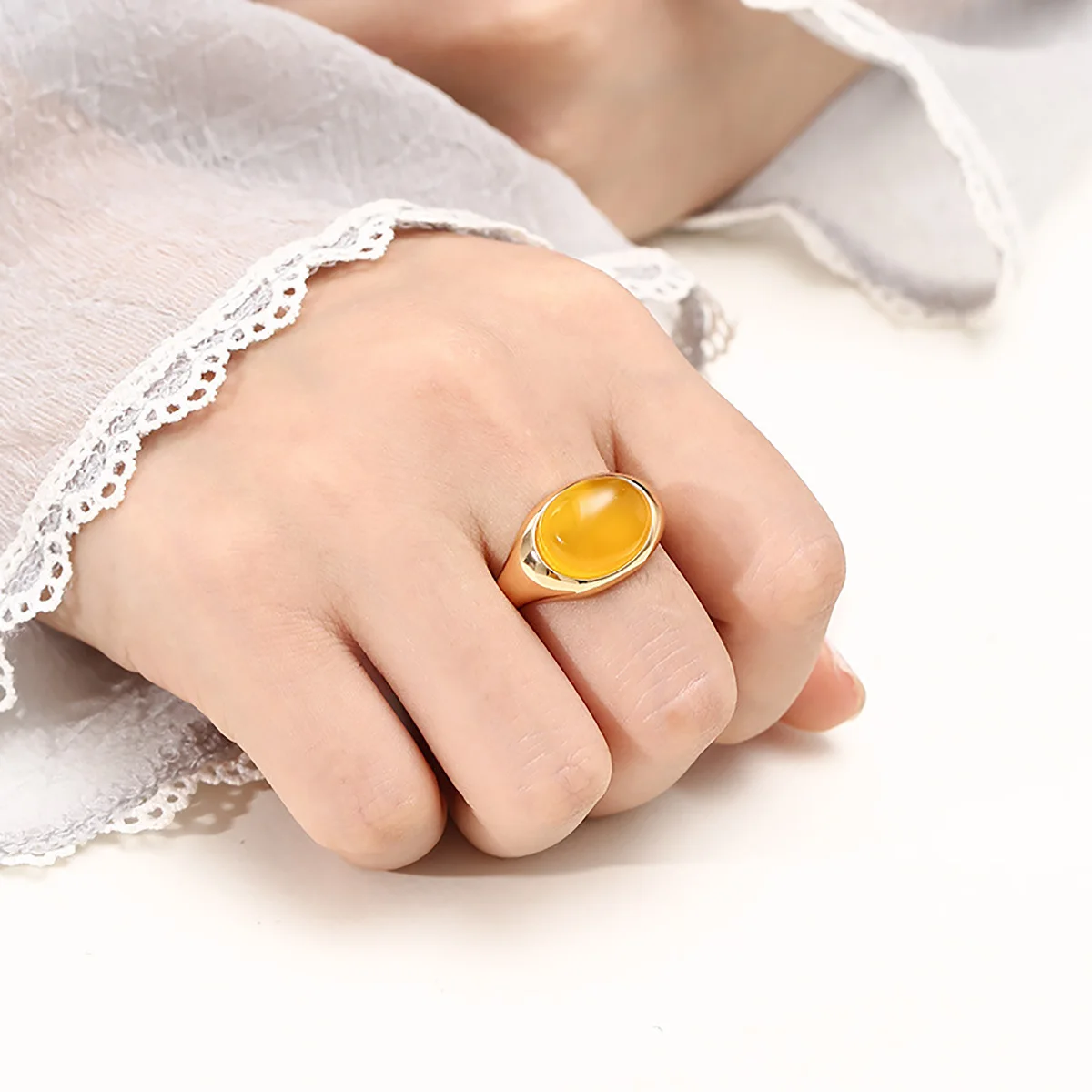 925 Sterling Silver Adjustable Ring Blank For 8mm Round Gemstone Ring Cabochon Mounting Jewelry Accessories Making Personalized Gift For Women