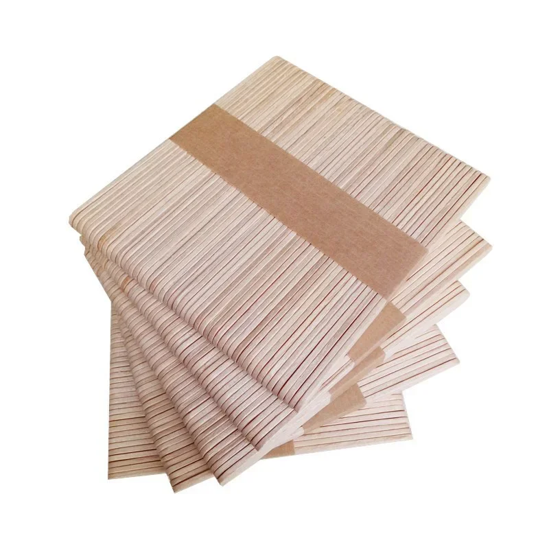 50/100PC Disposable Waxing Wooden Tongue Depressor Body Hair Removal Stick Tongue Depressor Wooden Spatulas Body Wax Waxing 2