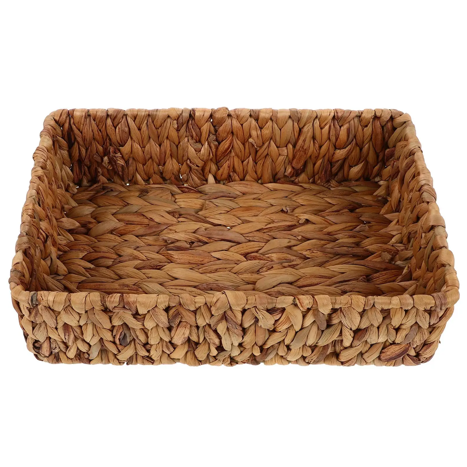 Storage Basket Wicker Woven for Bathroom Back of Toilet Organizer Water Hyacinth 4