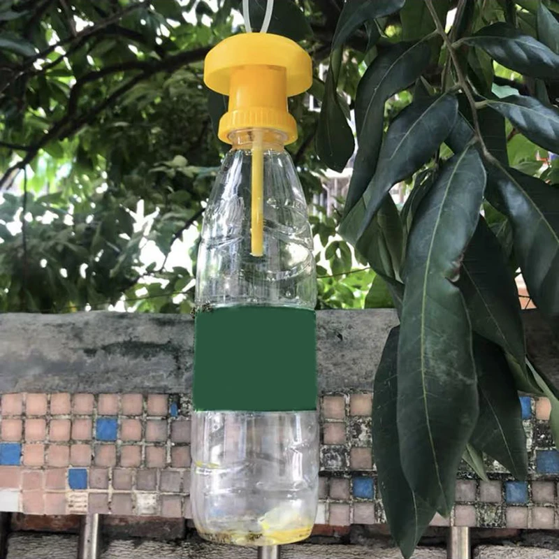 

Hot! 1PC Fruit Fly Trap Killer Plastic Yellow Drosophila Trap Fly Catcher Pest Insect Control For Home Farm 6*6*2CM