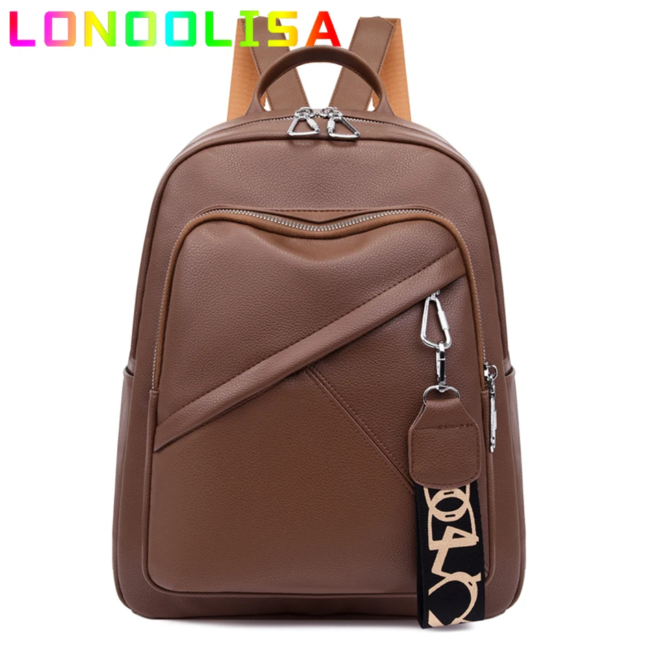 

Women PU Leather Large Capacity Backpack Purses High Quality Female Vintage School Bags Travel Bagpacks Ladies Bookbag Rucksacks