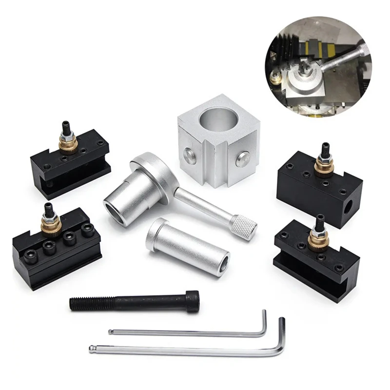 Hot4PcsFacingLatheToolQuickChangeToolMiniLathePostHolder