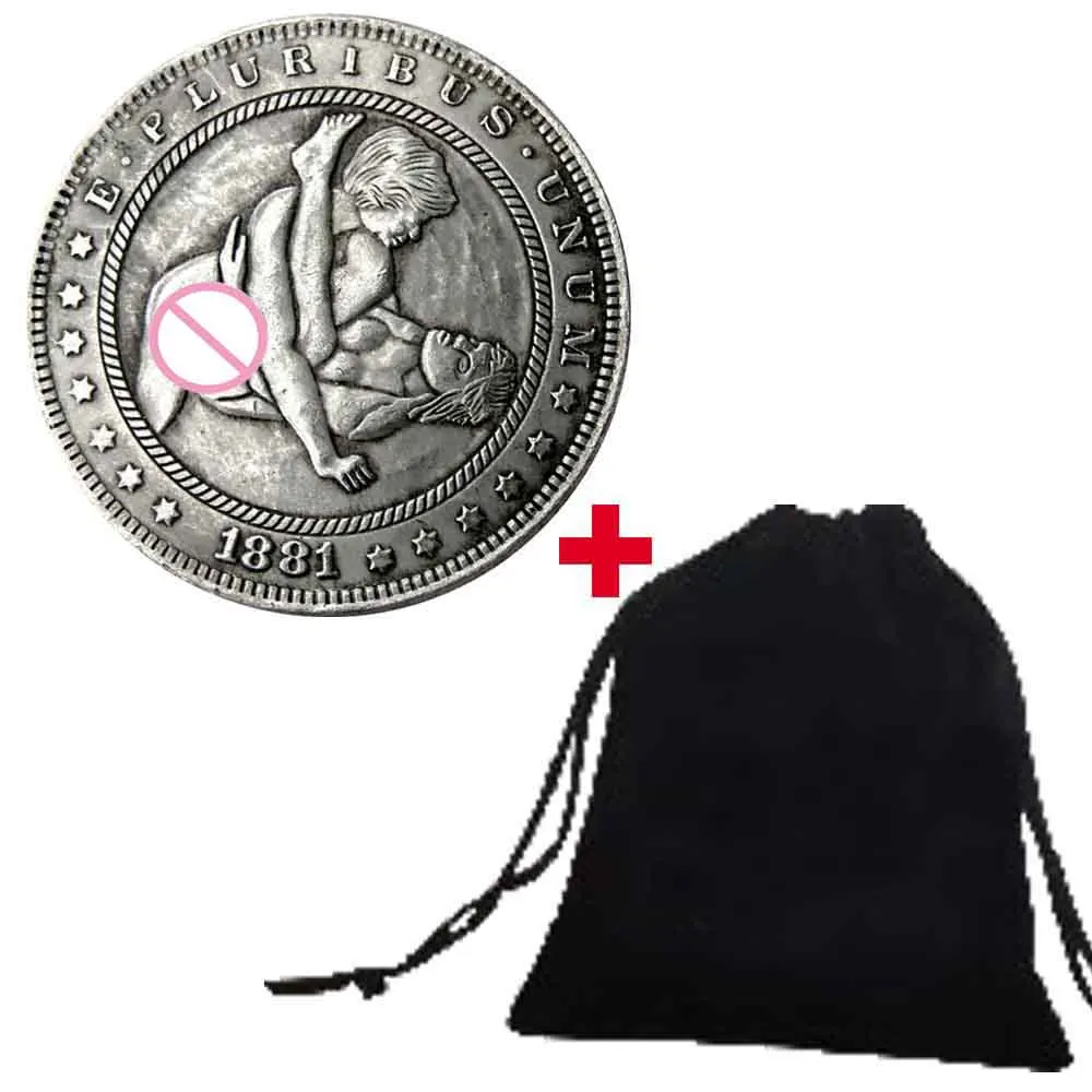 로맨틱 포옹 러브 펀 코인 호보 니켈 코인, 행운의 코인 커플 코인 챌린지 코인 모건 아트 코인, 참신한 선물-Freehip.co.kr