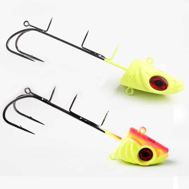 Kawa 1pc Tianya Fishing Hook Jigging Head 150g/190g/225g Crank Hooks With Big Fish Eyes Saltwater Hooks For Hairtail Cutlassfish