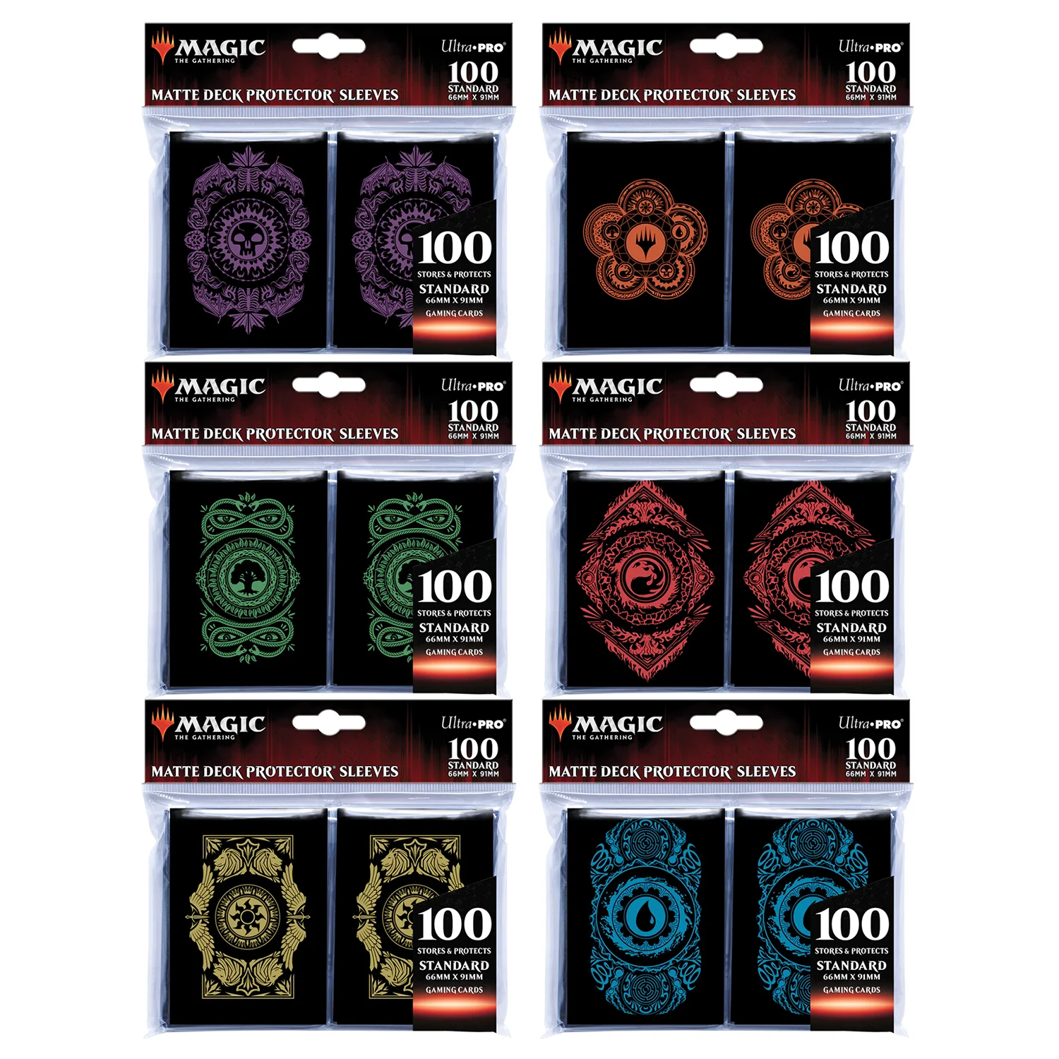 Ultra Pro TCG Card Sleeves, MGT, Mana Symbols Game, Game Swamp, Mountain Protector, Cards Cover, Shield Island, Plains, Forest, 100pcs