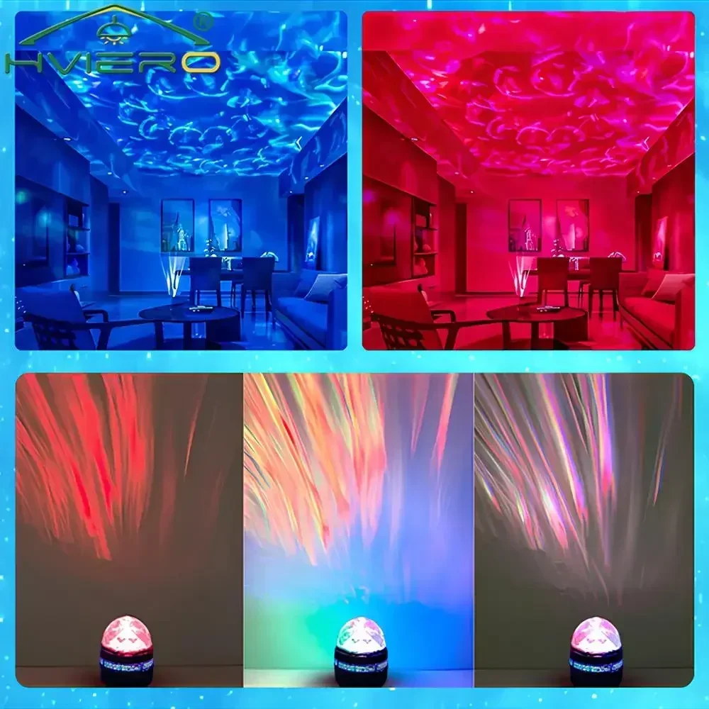 LED Night Lamp Mini Starry Sky Projection 7 Color Patterns Remote Control