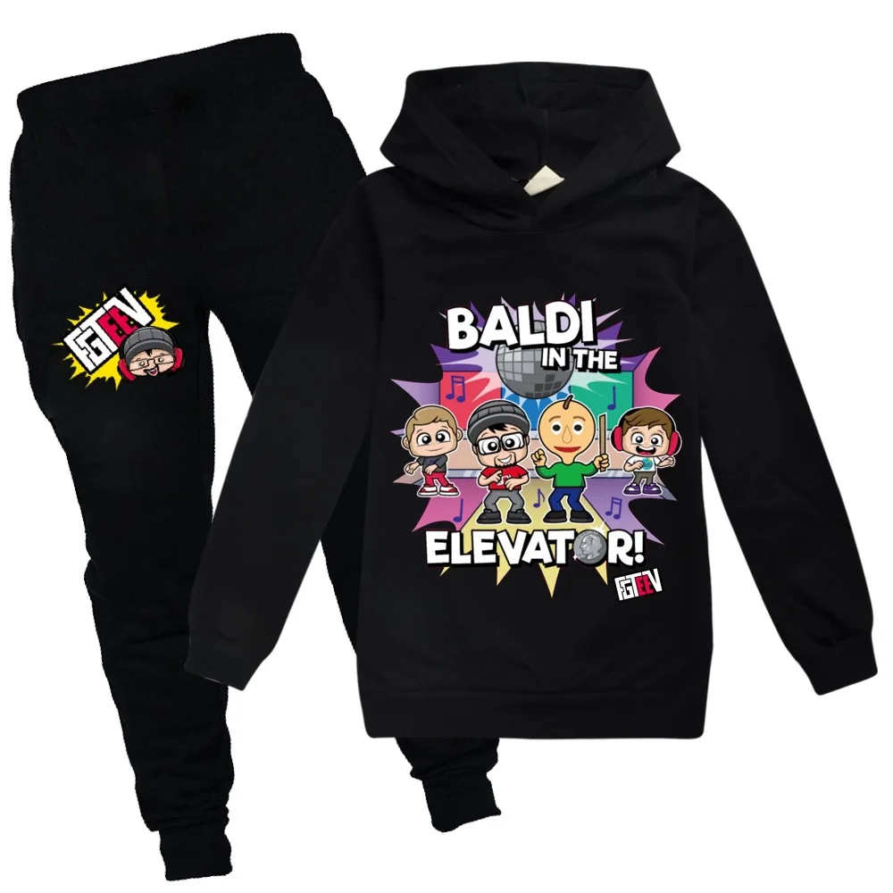 

Fgteev Hoodies Tops Pants 2pcs Set Cartoon Kids Clothes Sportswear Suits Boys Toddler Outfit Girls Outerwear for Baby Sweatshirt