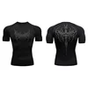 Print Compression Shirts for Men Athletic Quick Dry T-Shirts Tops Gym Workout Rash Guards Baselayer Undershirts 1
