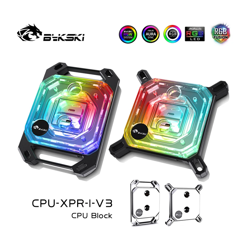 Bykski Cpu Block Use para Intel Lga115x 1200 1700 2011 Amd Ryzen X470 X570 Radiador Refrigerador de Água Cpu-xpr-c-m Cpu-xpr-c-i