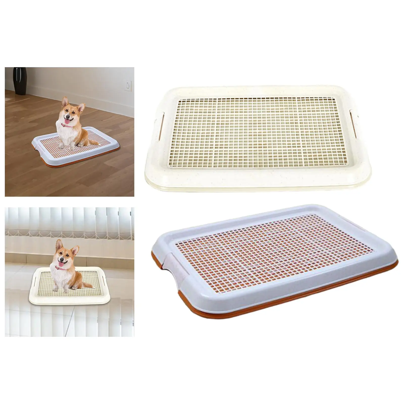 Dog Toilet Potty Toilet Training Tray Removable Easy to Clean Puppy Pee Pad Holder Mesh for Small Dogs