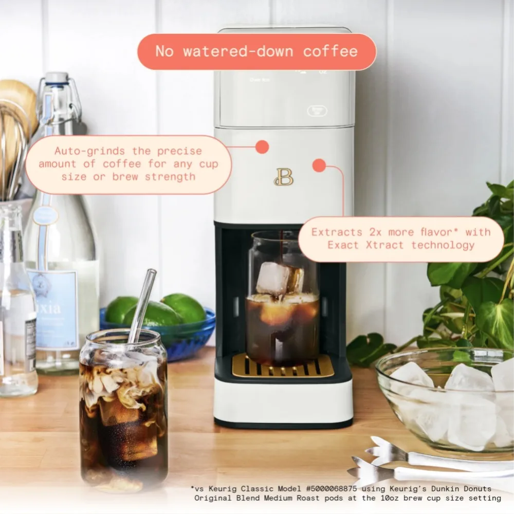 Programmable Single Serve Coffee Maker, White Icing by Drew Barrymore 4