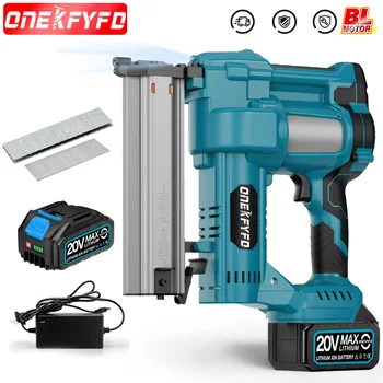 Brushless F15-50 K410-438 Wireless Cordless Electric 2 in 1 Nailer/Stapler Gun with Nail Lithium Battery for Makita 18V Battery