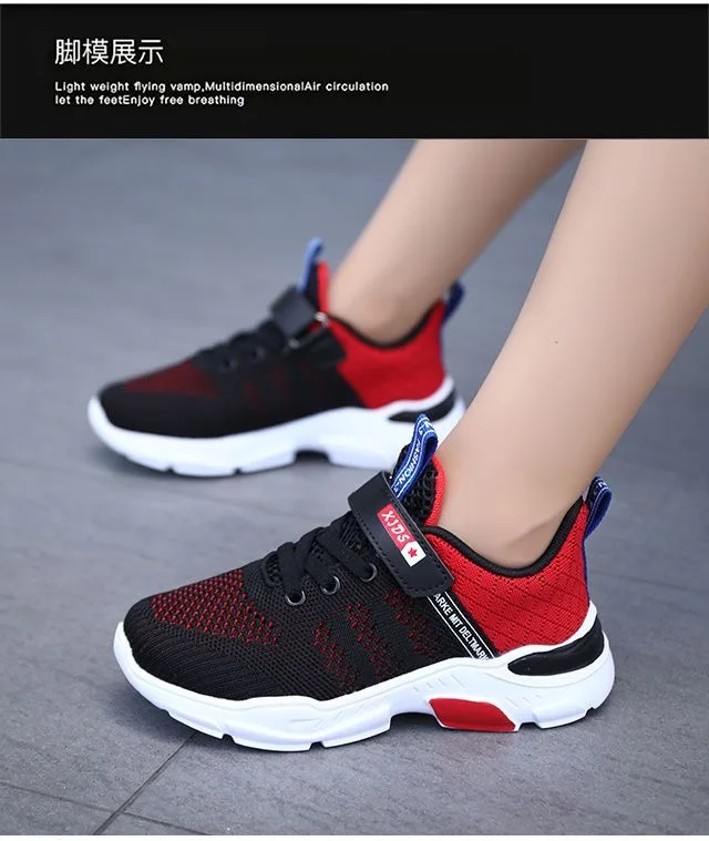 Kids Shoes Sports Non-slip Lightweight Basketball Fourseason Breathable Boys Casual Walking