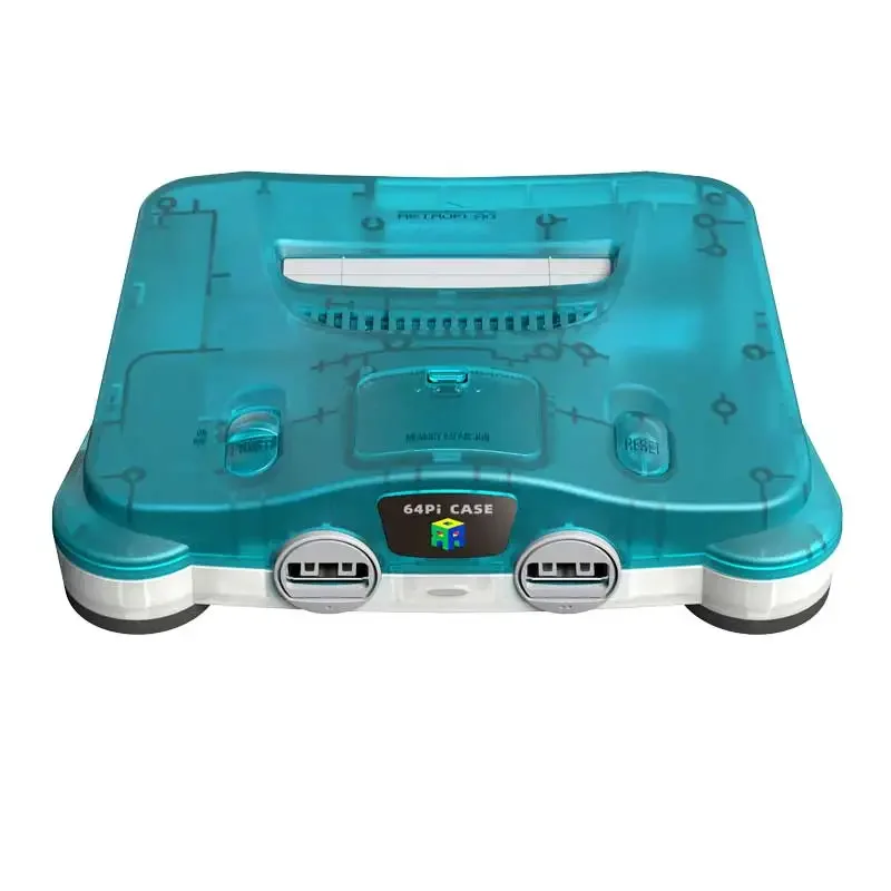 Retroflag N64-Inspired Gaming Case with Dual USB Ports, SD Card Storage, Safe Shutdown and Reset Features