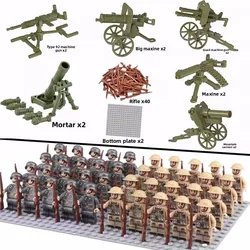 Deluxe WWII Military - Themed Building Block Set with Mini Figures and Accessories - Perfect Holiday Gift (Germany and Britain)